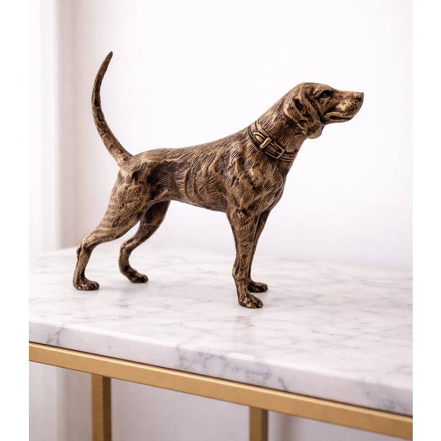 Enhance your home décor with this elegant antique-style dog sculpture, beautifully crafted from real metal and finished in...