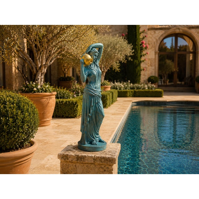 Not Yet Made - Made To Order 32-Inch Greco-Roman Style Garden Maiden Sculpture For Sale - Image 5 of 6