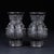 Traditional Late 19th Century Pair of Carved Faux Horn Beast-Face Vases With Handles For Sale - Image 3 of 10