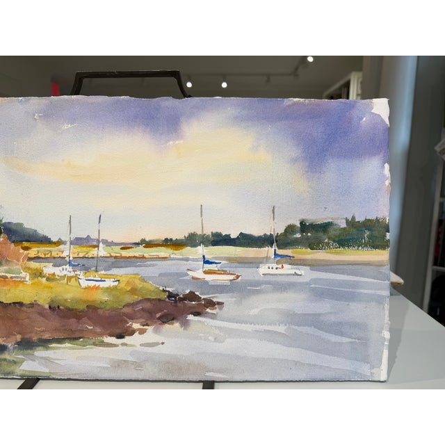 Traditional "Water Scene" Watercolor by Patricia McCarthy For Sale - Image 3 of 5
