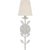Julie Neill for Visual Comfort Signature Avery 20" Sconce Plaster White with Linen Shade For Sale
