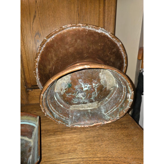 Antique Copper Lavabo With Cabinet For Sale - Image 4 of 18
