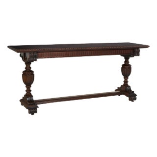A Jacobean Style Walnut Library Table For Sale