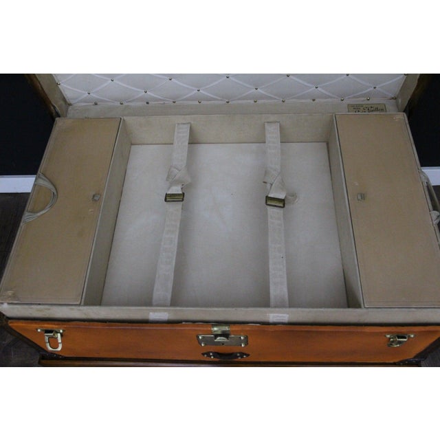 Antique Cabin Trunk in Orange Canvas from Louis Vuitton, 1900s For Sale - Image 15 of 18