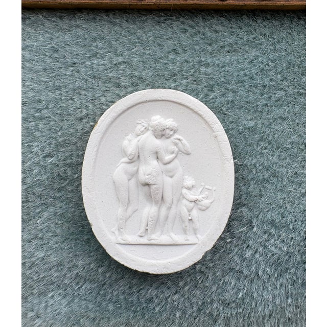 Grand Tour Vintage Grand Tour Plaster Intaglio Replica “The Three Graces” For Sale - Image 3 of 6