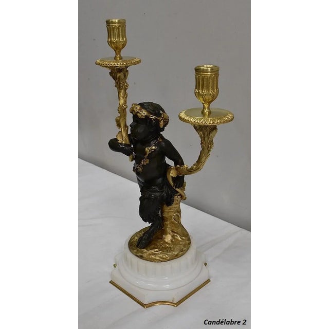 19th Century Bronze Candleholders, Set of 2 For Sale - Image 18 of 18