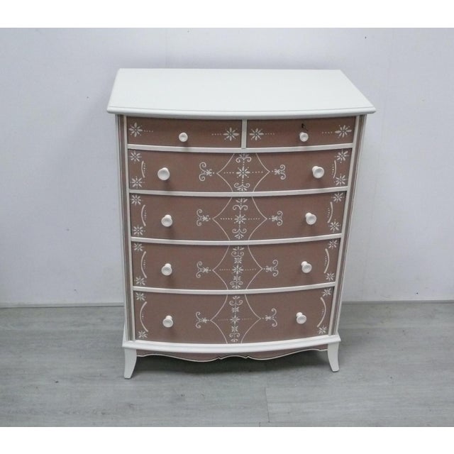 Hand-Painted Chest of 6 Drawers, 1950 For Sale - Image 3 of 12