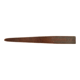 Roycroft Arts & Crafts Hammered Copper Quatrefoil Letter Opener For Sale