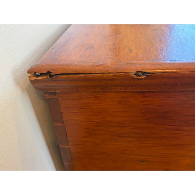 Antique Pine Six Board Blanket Chest For Sale In Boston - Image 6 of 12