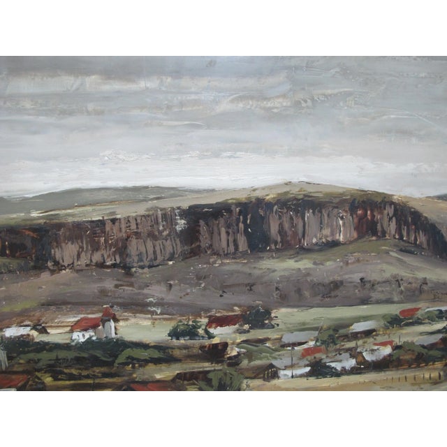 Paint Cecil Casebier Signed Original Ft Davis Texas Landscape Framed Oil Painting For Sale - Image 7 of 9