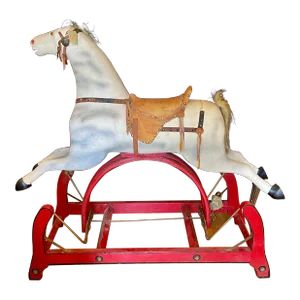 Antique American Primitive Handmade Gliding Rocking Hobby Horse