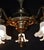 Art Deco French Brass Five-Light Chandelier with Opaline Glass Shades, 1920s For Sale - Image 13 of 18
