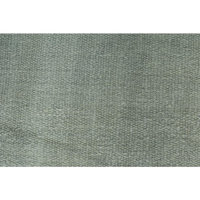 Textile Doris Leslie Blau Mid-Century Indian Dhurrie Sage Flatweave Cotton Rug For Sale - Image 7 of 11