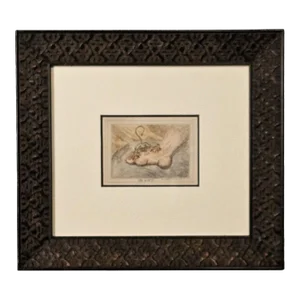 "The Gout" Hand-Colored Engraving, England, 1835