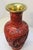 1980s Floral Cinnabar-Style MCM Asian Revival Style Molded Baluster Vase For Sale - Image 15 of 18