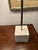 1970s Mid Century Modern Elongated Chrome & Marble Table Lamps - A Pair For Sale - Image 4 of 7