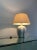 Mid-Century Modern Table Lamp in Brushed Aluminum & Italian Fabric, 1970s For Sale - Image 3 of 12