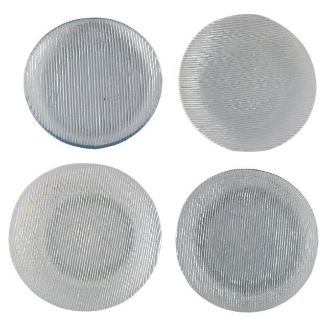 Glass Buffet Plates by Per Lütken for Holmegaard, Set of 4 For Sale - Image 7 of 7