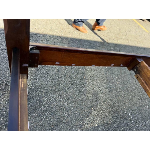 Vintage George Style Cherry Rice Carved Four Poster Cali King Bed Frame. For Sale - Image 10 of 16