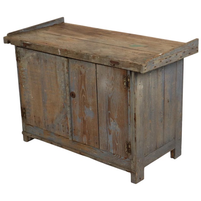 Blue Workbench Sideboard, 1930s For Sale - Image 6 of 18