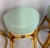 Wood 1960s Set of 4 Mid Century Cal-Asia Rattan Bar Stools With Mint Green Upholstered Seats For Sale - Image 7 of 8