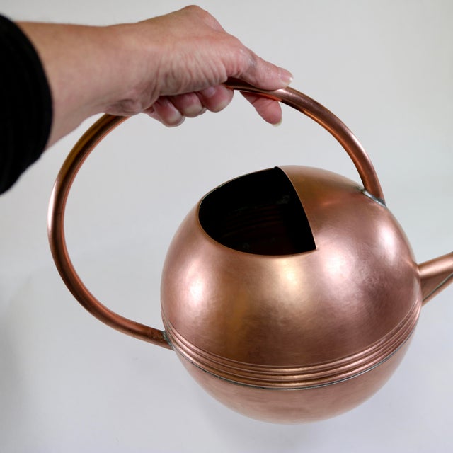 Vintage Round Long Spout Copper Watering Can by Smith and Hawken For Sale - Image 12 of 14