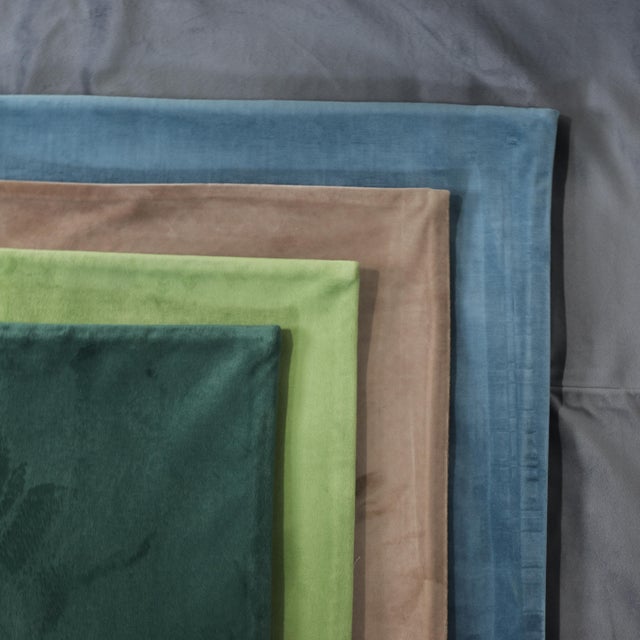 Blue 20x20" Woven Faux Leather Cushion Cover - Slate Blue For Sale - Image 8 of 8