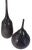 24 + In. Murano Style Purple White Applied Black Swirl Bulbous Art Glass Vase Set of 2 For Sale In New York - Image 6 of 14