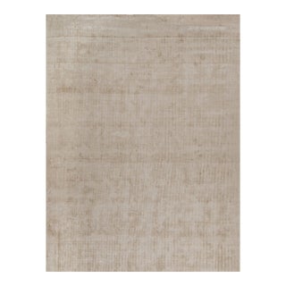 Rug & Kilim’s Modern Rug in Solid Beige - 12x16 For Sale