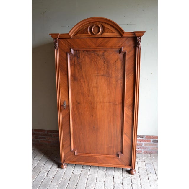 Antique Art Deco Mahogany 1-Door Arch Cupboard, 1900s For Sale - Image 10 of 10