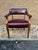 Late 20th Century Hickory Leather Company Set of Four Vintage Burgundy/ Oxblood Vinyl Brass Nailhead Armchairs For Sale In Washington DC - Image 6 of 11