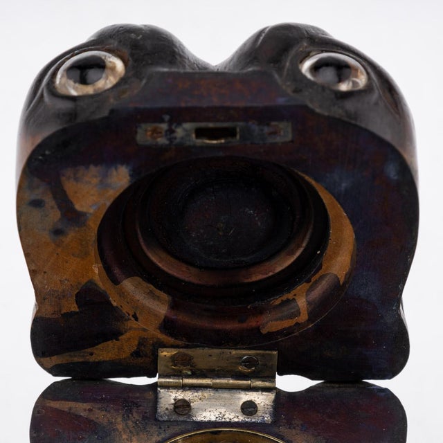 19th Century Victorian Lignum Vitae Bulldog Inkwell, 1860 For Sale - Image 16 of 18