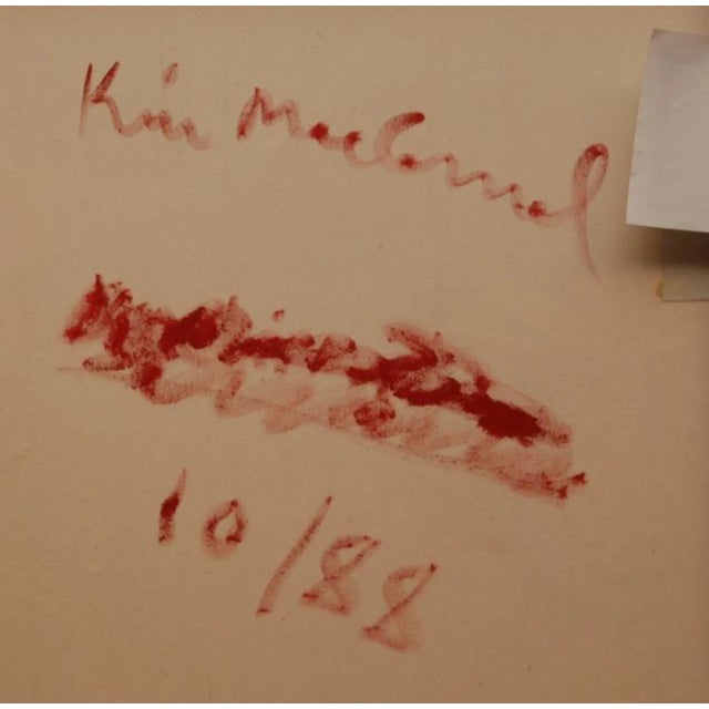1980s 1980s Kim Robert Macconnel Large Acrylic on Canvas Painting, Framed For Sale - Image 5 of 6