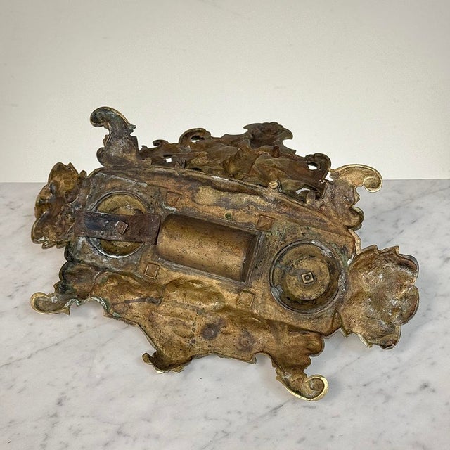19th Century French Bronze Double Inkwell in Renaissance Revival Style For Sale - Image 18 of 18