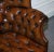 Hand-Dyed Leather Chesterfield Porter's Wingback Armchair For Sale - Image 4 of 18