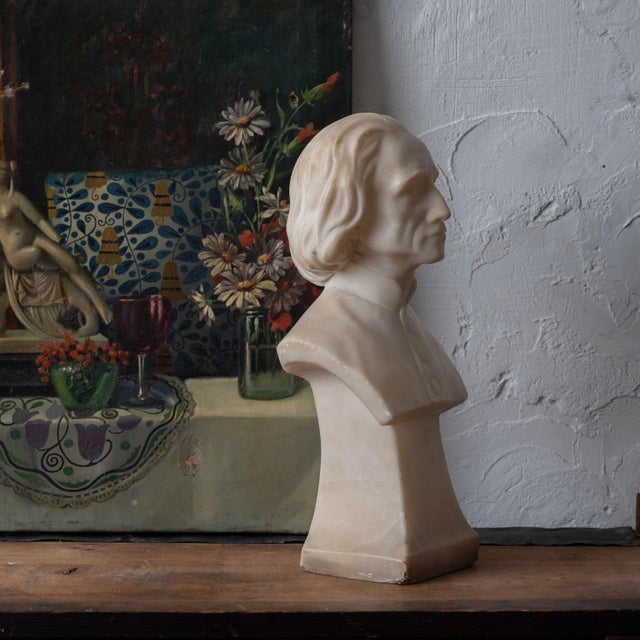 Traditional Franz Liszt Marble Bust, 19th Century For Sale - Image 3 of 13