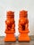 Chinoiserie Vintage Lacquered Orange Foo Dogs - A Pair For Sale - Image 3 of 12