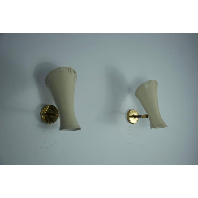 Mid-Century Modern Brass Diabolo Wall Lamps, Germany, 1950s, Set of 2 For Sale - Image 14 of 18