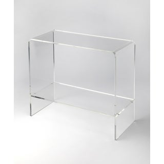 Crystal 32 in. W Rectangular Clear Acrylic Console Table, Clear Acrylic For Sale