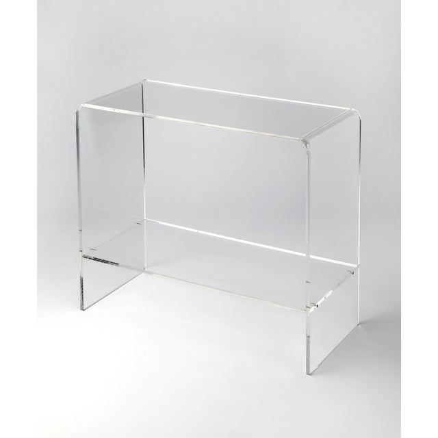 Crystal 32 in. W Rectangular Clear Acrylic Console Table, Clear Acrylic For Sale