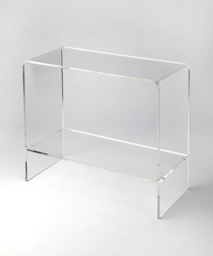 Crystal 32 in. W Rectangular Clear Acrylic Console Table, Clear Acrylic