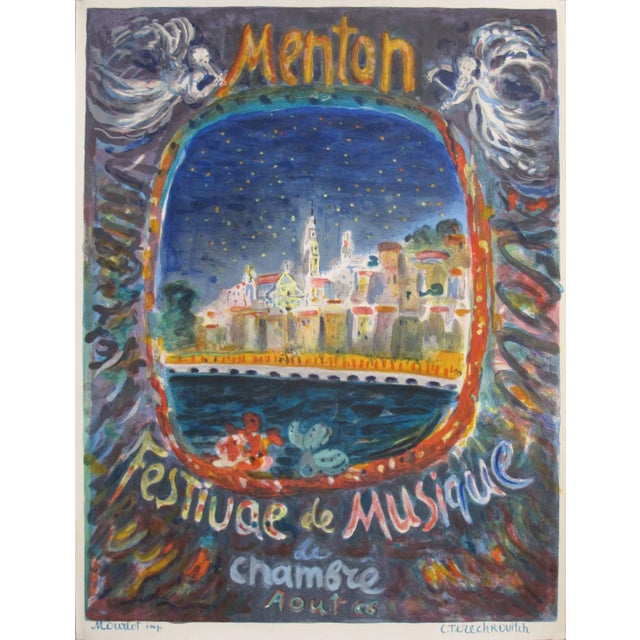 1966 Original French Poster - Chamber Music Festival, Menton For Sale - Image 6 of 6