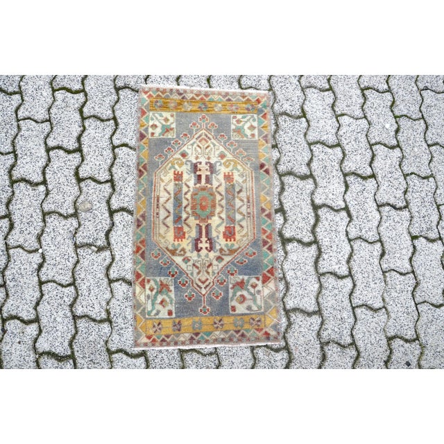 Vintage Handmade Floral Rug For Sale - Image 6 of 6