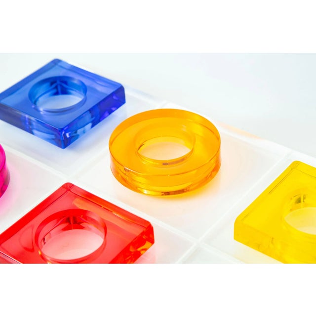 Shlomi Haziza Vintage Haziza Jewel Toned Lucite Tic Tac Toe Game, 1970's For Sale - Image 4 of 13