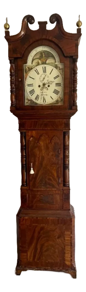 Antique Regency Inlaid Mahogany Longcase Clock, 1800