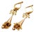 Filigree Gold Earrings with Articulated and Tilting Pendants, Set of 2 For Sale