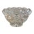 Vintage Bohemian Czech Crystal Oval Bowl With Ruffled Edges For Sale