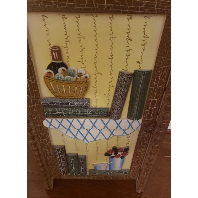 1970s American Colonial Crackle Painted Cabinet For Sale - Image 5 of 11