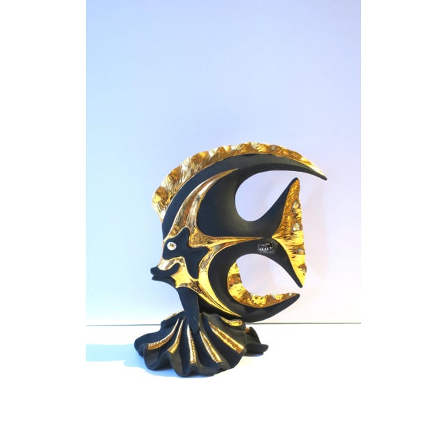Ceramic Italian Tropical Fish Sculpture For Sale - Image 7 of 12