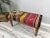 Wood Handmade Boho Kilim Upholstered Bench For Sale - Image 7 of 10